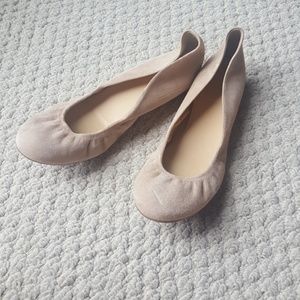 JCrew suede beige flats